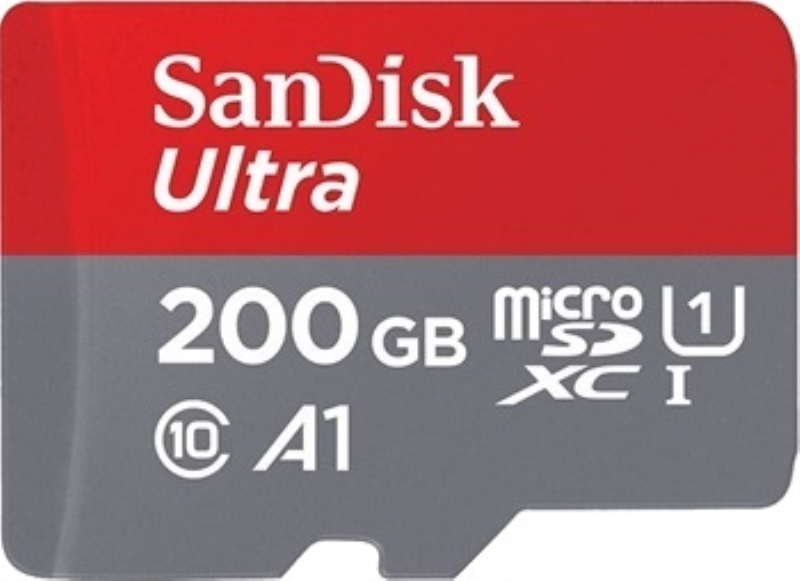 SANDISK Memoria micro SD 200 GB Sandisk classe 10 + adattatore